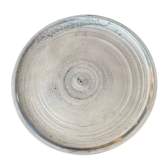 Silver-tone Aluminum Pilar Candle Holder Stand 6” (2 pcs) - Picture 8 of 9